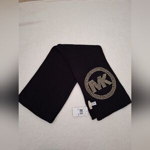 Michael Kors Black Scarf with Gold Logo